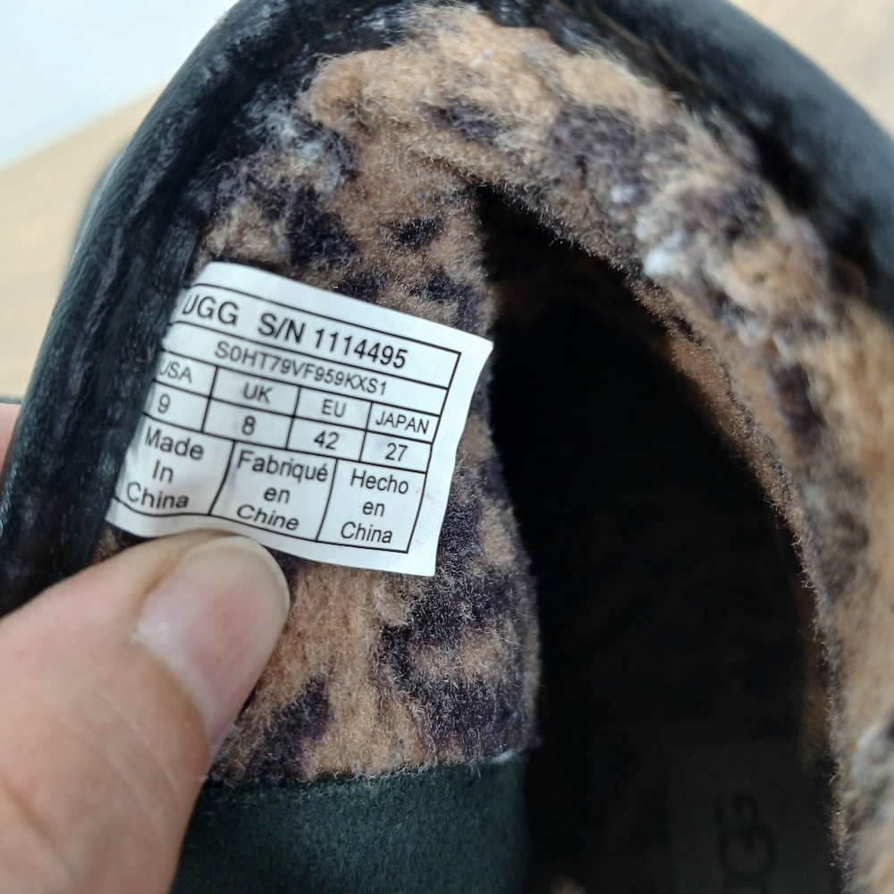 Ugg Platform Metallic Gray Shearling Lined Ankle … - image 8